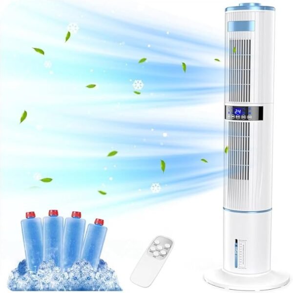 Climatiseur Portable 360° Oscillation - Double Sortie 4 Modes Puissant