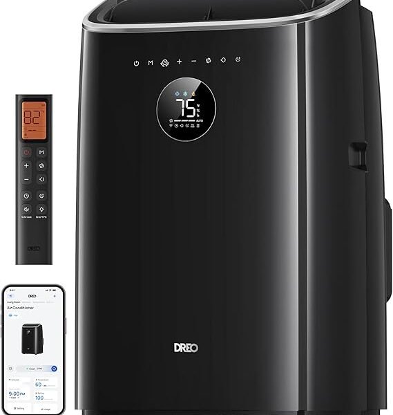 DREO Clim 7500 BTU - Contrôle APP + Voix Sans Drainage Pratique