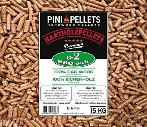 PINI Granulés de barbecue 15 kg, granulés de bois 100 % chêne