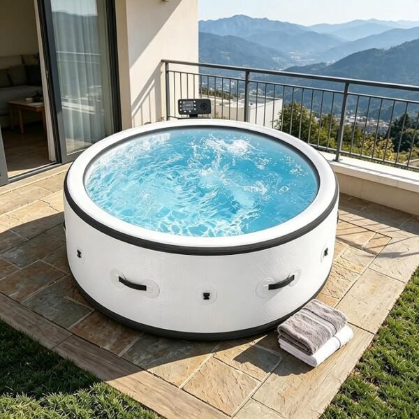 Spa Gonflable Rond 4 à 6 Personnes 2500W – Avec Couverture Isolante