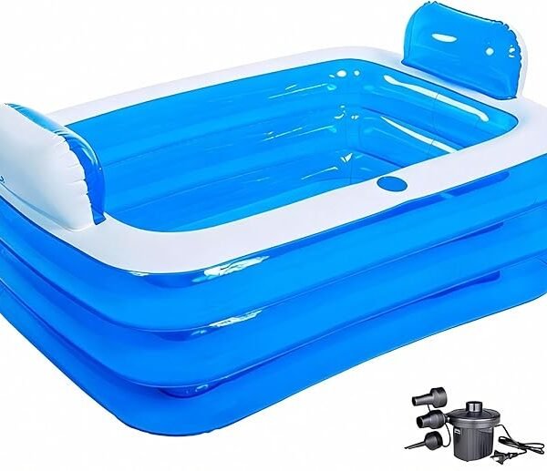 Baignoire Gonflable Double Adultes - Pompe Électrique 2 Personnes